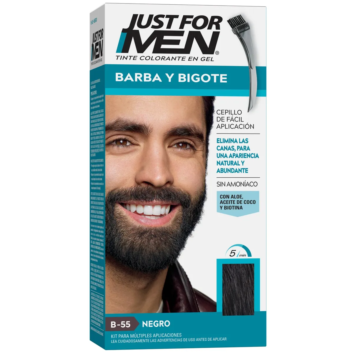 JUST FOR MEN - Tinte para Barba y Bigote Just For Men Tono B55 Negro