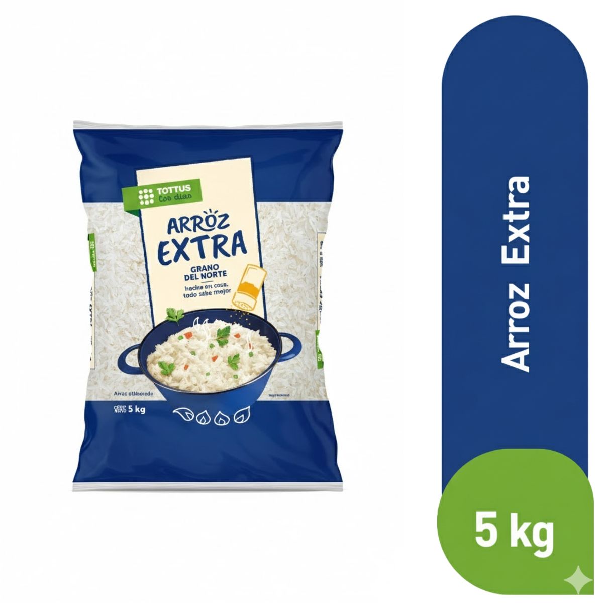 TOTTUS - Arroz Extra Tottus Bolsa 5 Kg