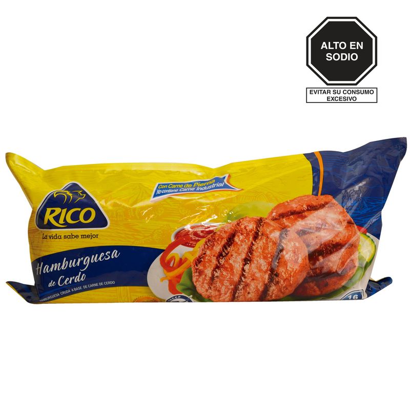 RICO - Hamburguesas Rico de Cerdo Empaque 960 g