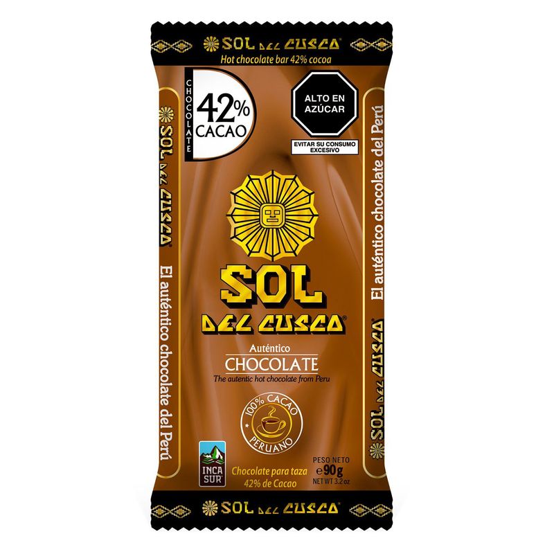 SOL DEL CUSCO - Chocolate para Taza Sol del Cusco 90 g
