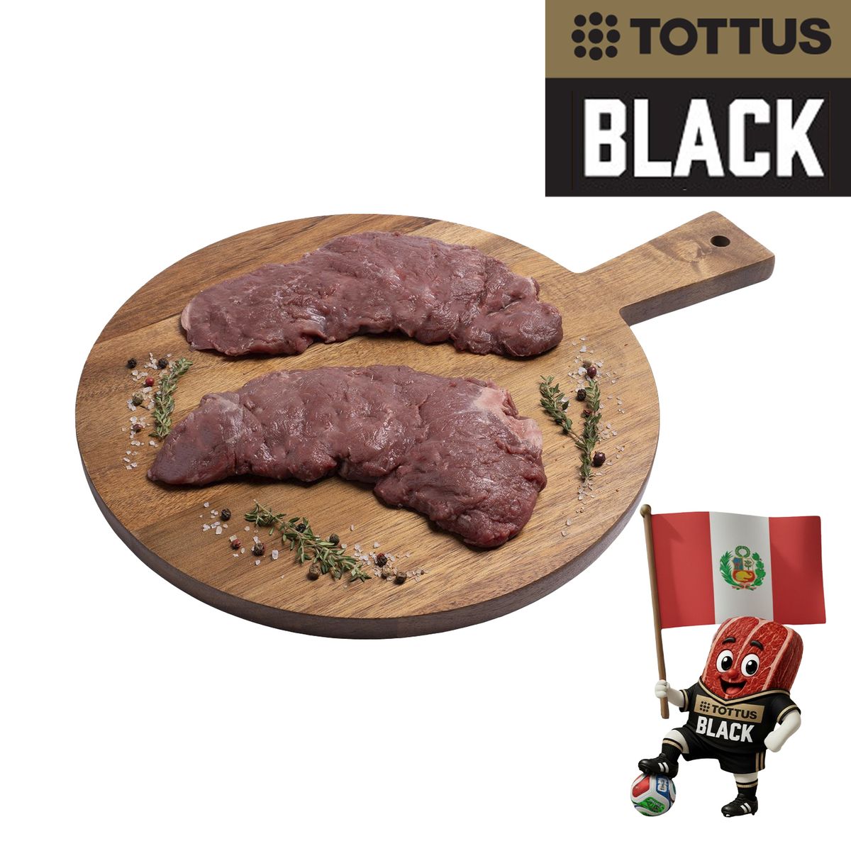TOTTUS BLACK - Chapita De Res Tottus Black