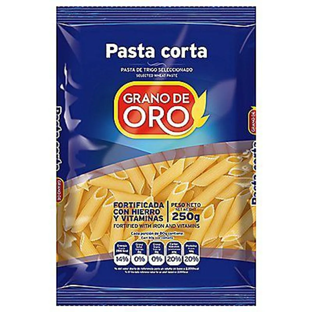 GRANO DE ORO - Fideo Canuto Grano de Oro Bolsa 250 g