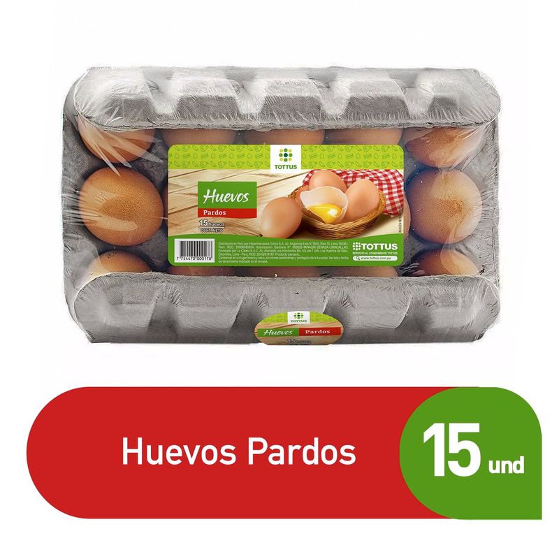 TOTTUS - Huevos Pardos Tottus 15 Und