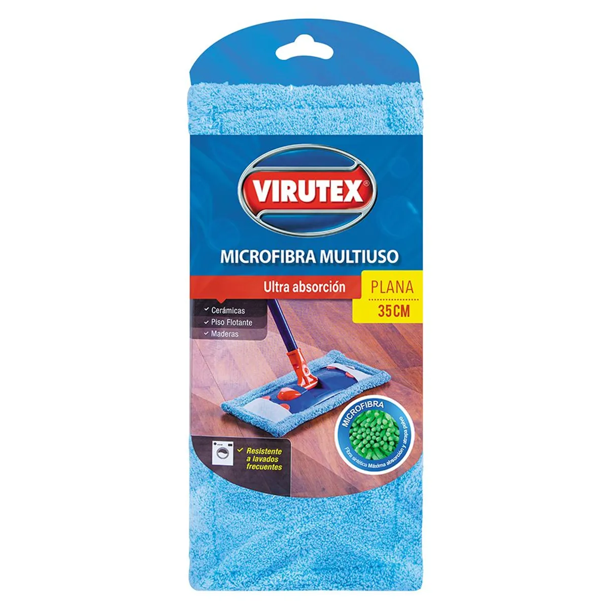 VIRUTEX - Mopa Plana Microfibra Virutex 35cm