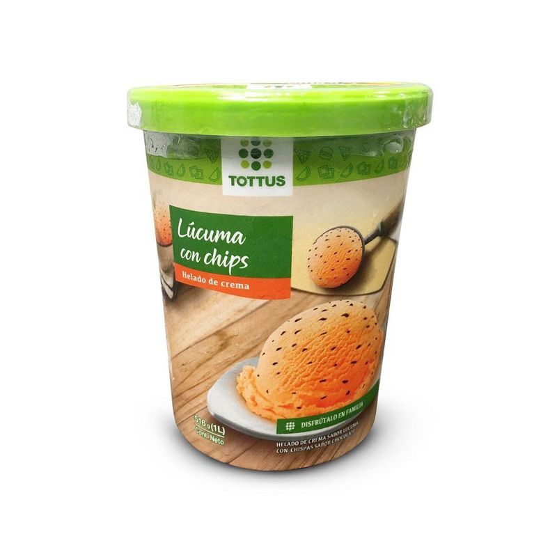 TOTTUS - Helado Lúcuma Chips Tottus 1 L