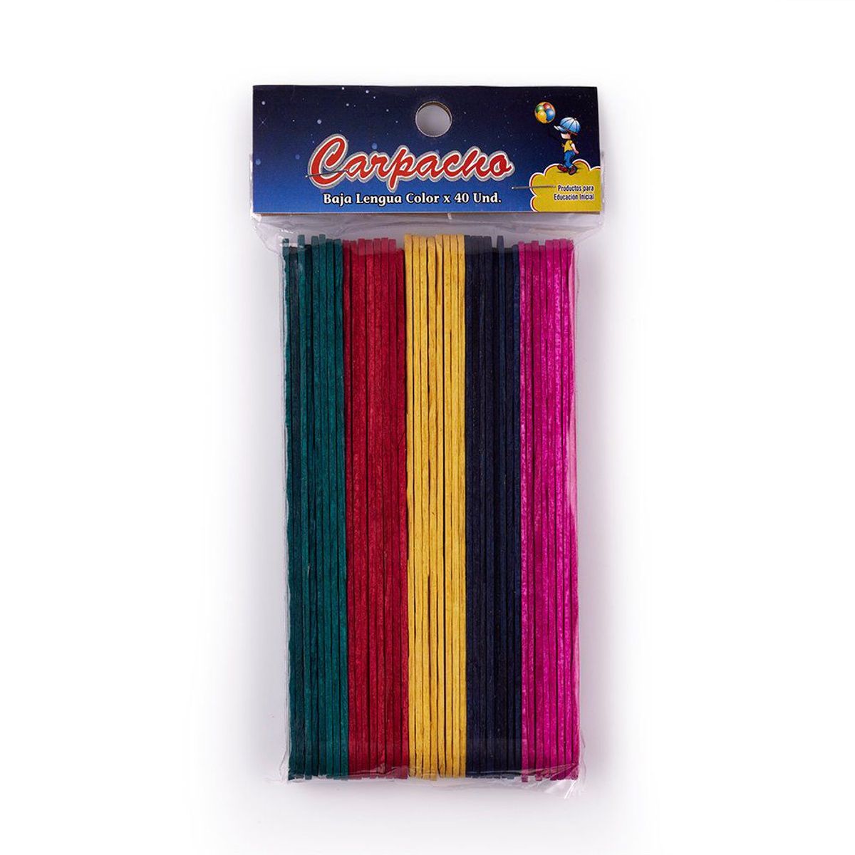 CARPACCIO - Palito Bajalengua Carpaccio Colores Variados Empaque 40 Und