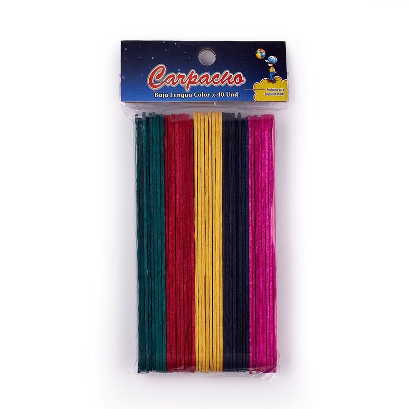 CARPACCIO - Palito Bajalengua Carpaccio Colores Variados Empaque 40 Und