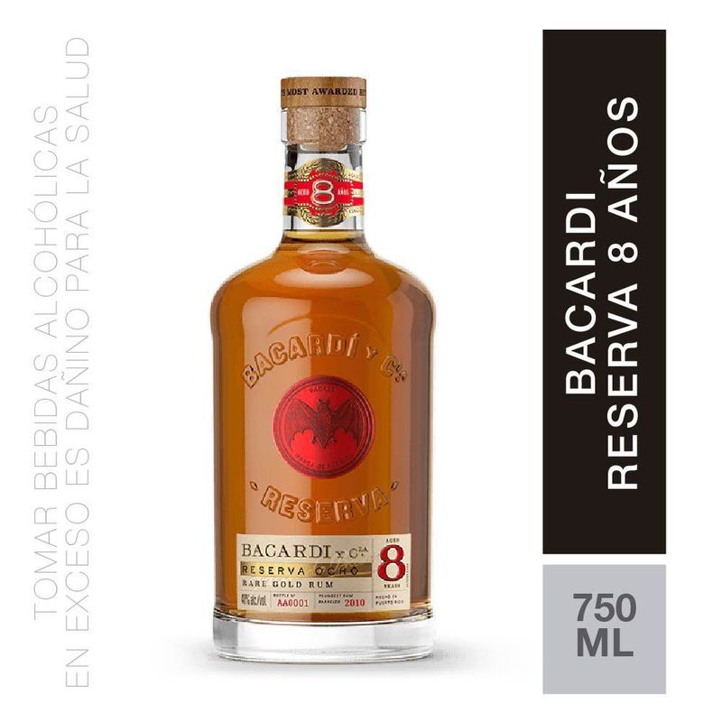 BACARDI - Ron Bacardi 8 Años Botella 750 mL