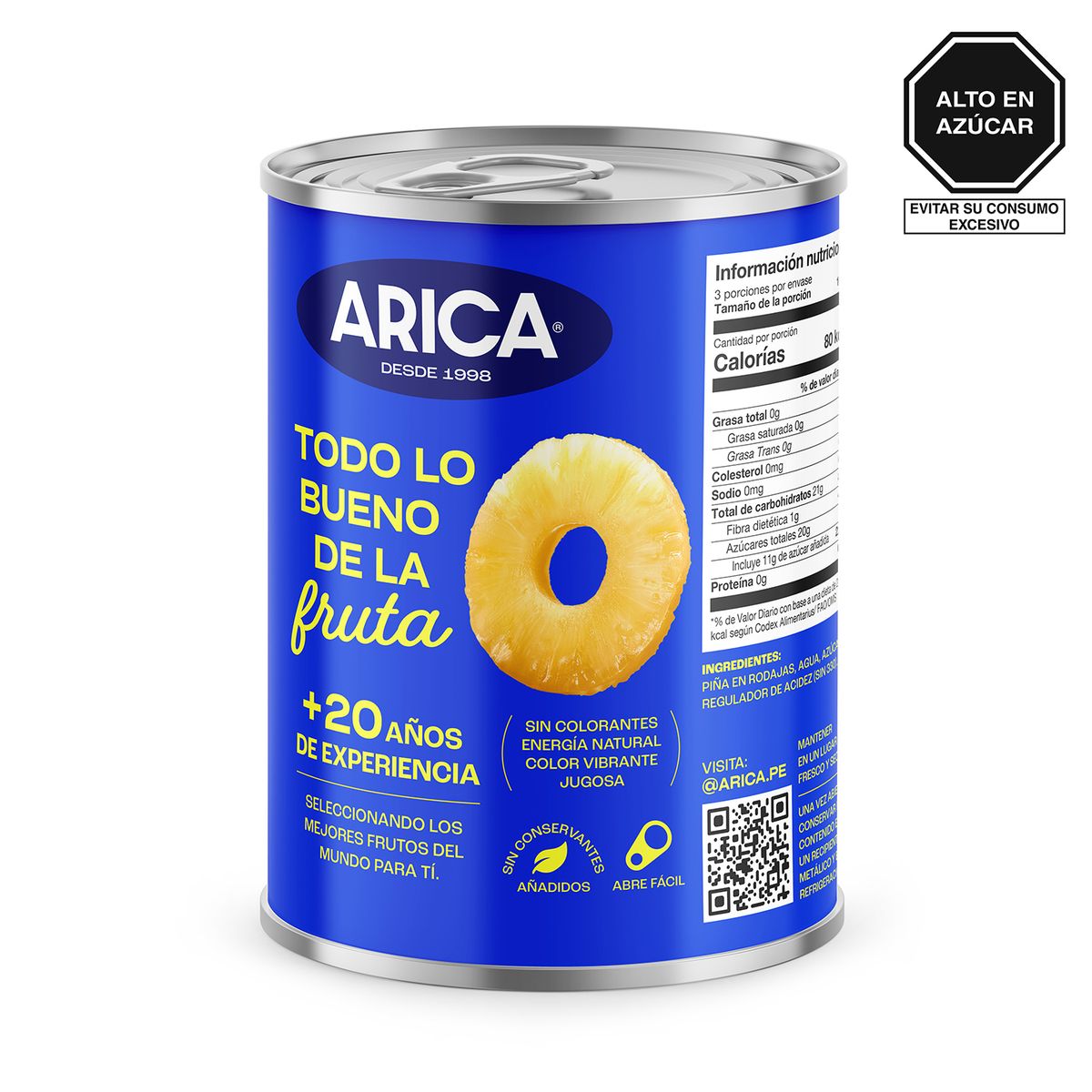 ARICA - Piña en Rodajas Arica Lata 565 g