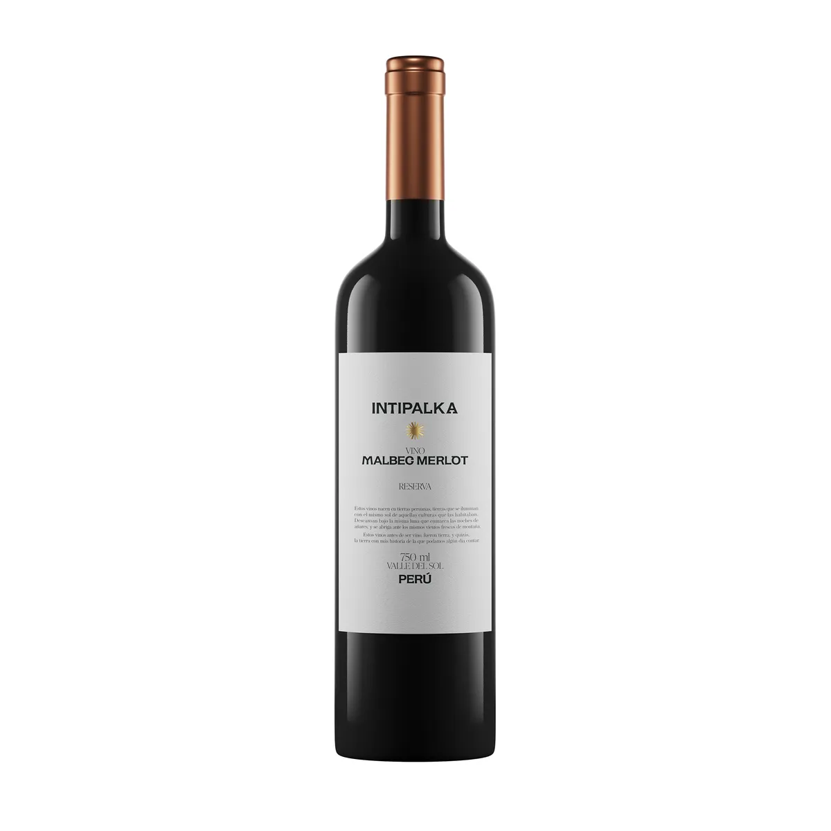 INTIPALKA - Vino Tinto Intipalka Merlot Malbec Reserva Botella 750 mL