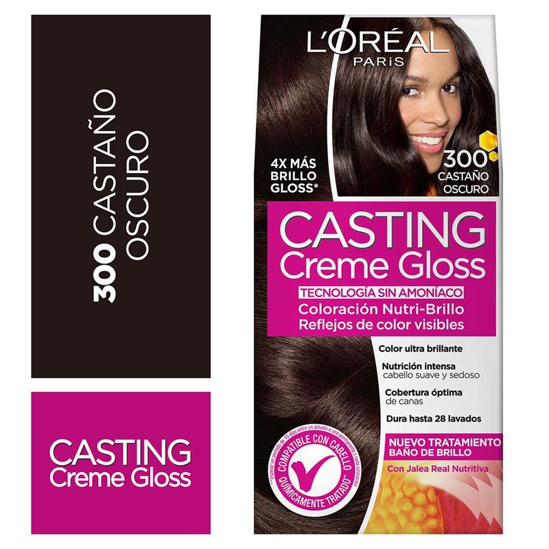 CASTING CREME GLOSS - Kit Tinte Capilar Casting Creme Gloss Tono 300 Castaño Oscuro
