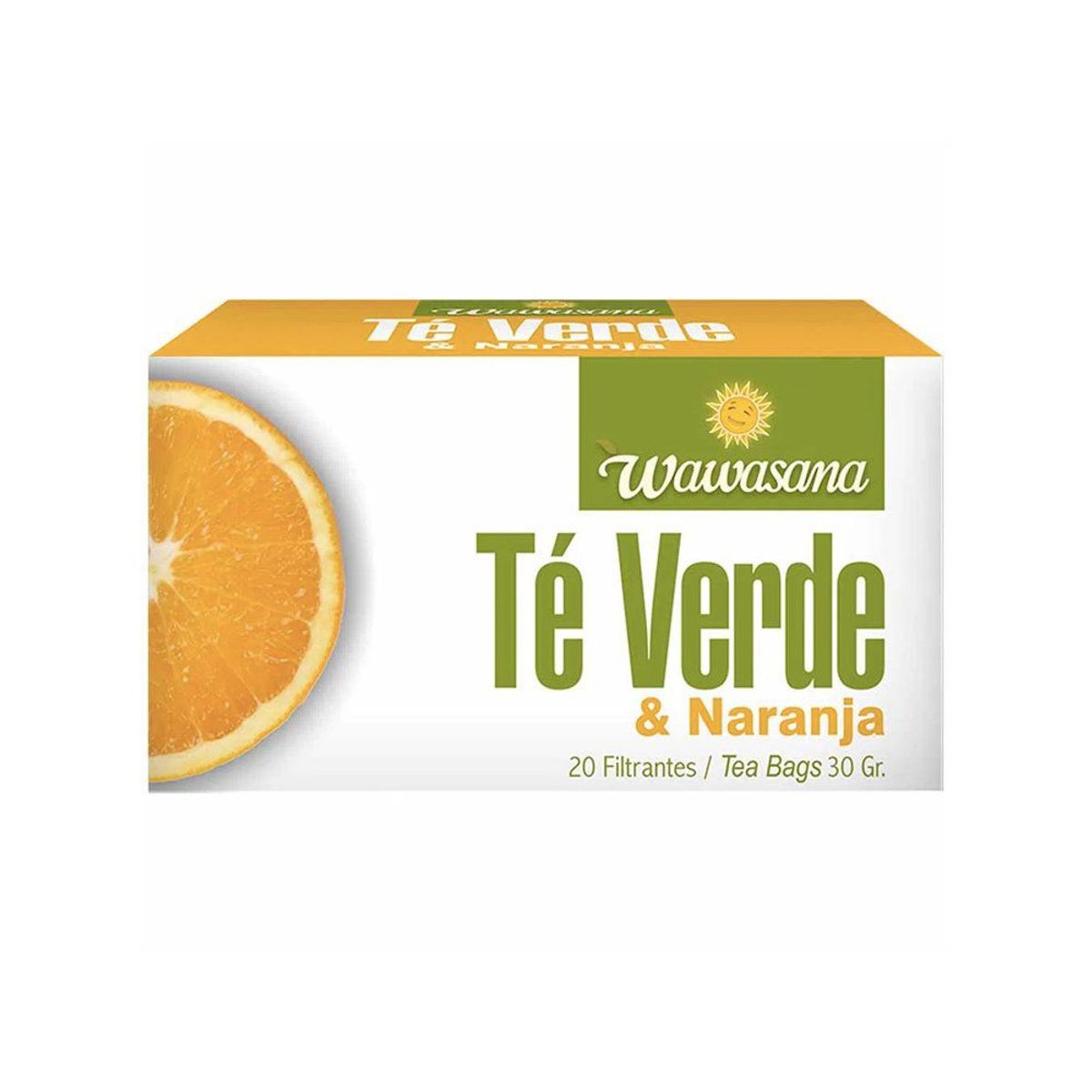WAWASANA - Té Verde con Naranja Wawasana Caja 20 Sobres