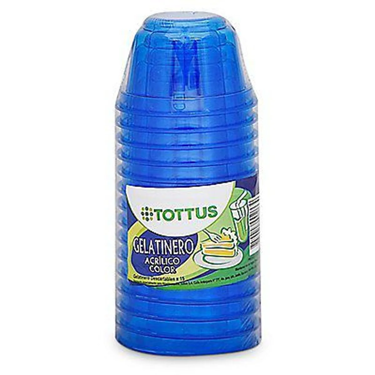 TOTTUS - Vasos Gelatineros Acrílicos Tottus Colores Surtidos Empaque 15 Und