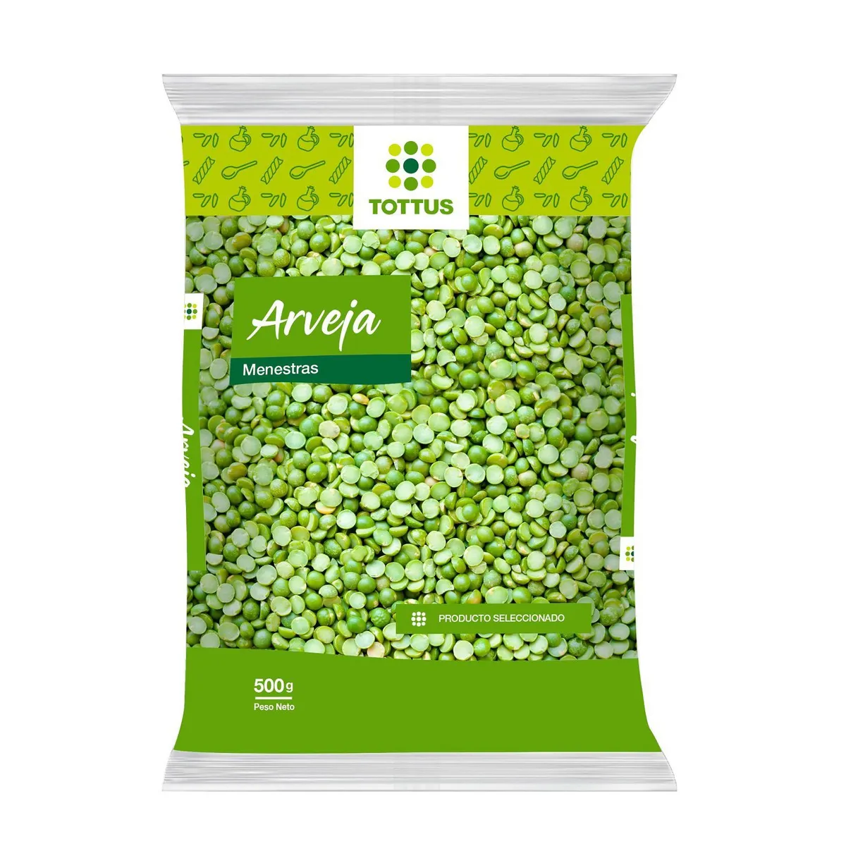 TOTTUS - Arveja Partida Tottus Menestra Bolsa 500 g