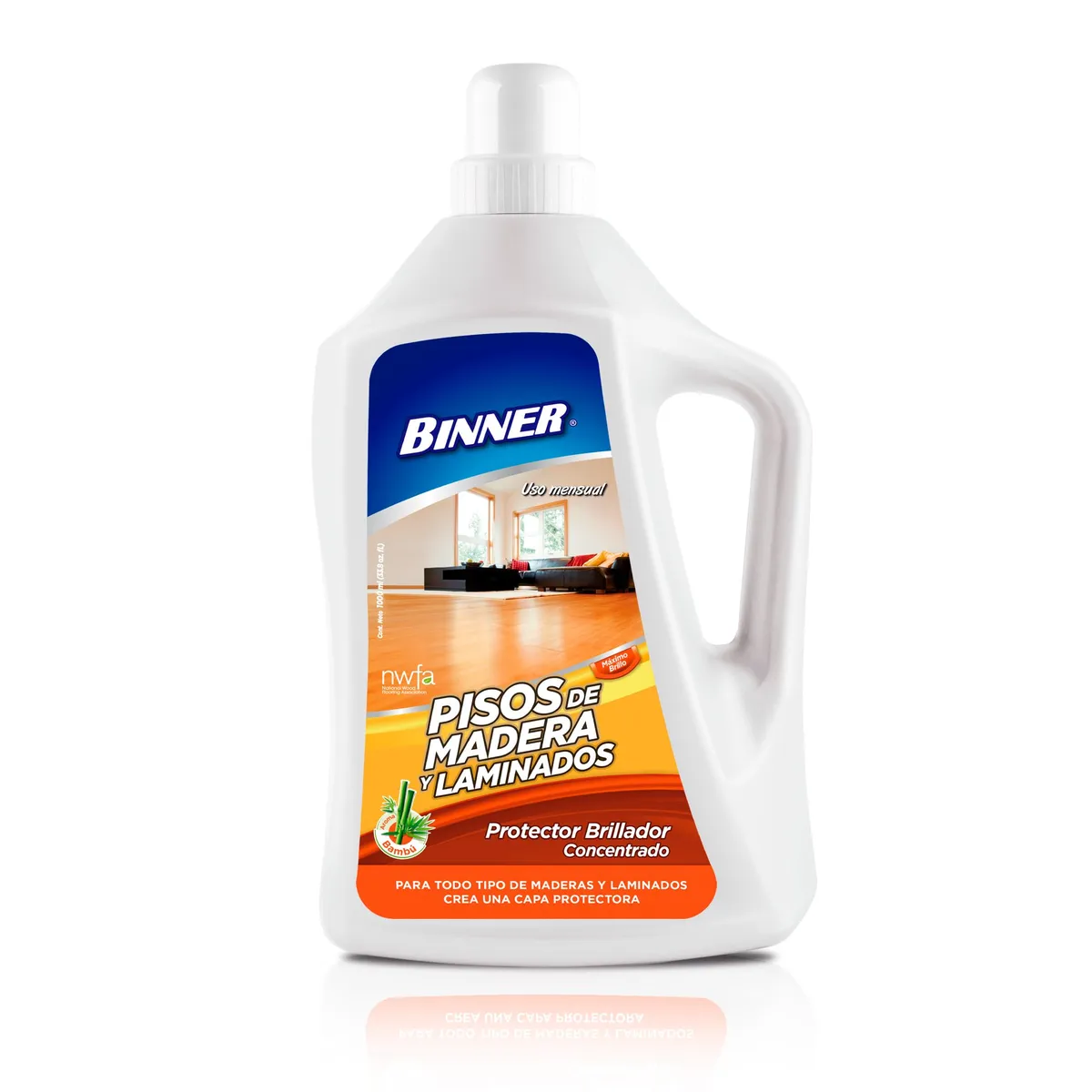 BINNER - Protector Brillador Binner Pisos de Madera y Laminados Envase 1 L