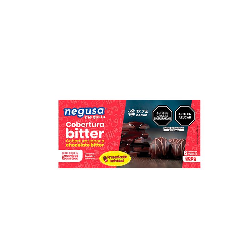 MPT - Cobertura Bitter Negusa Sixpack Caja 100 g