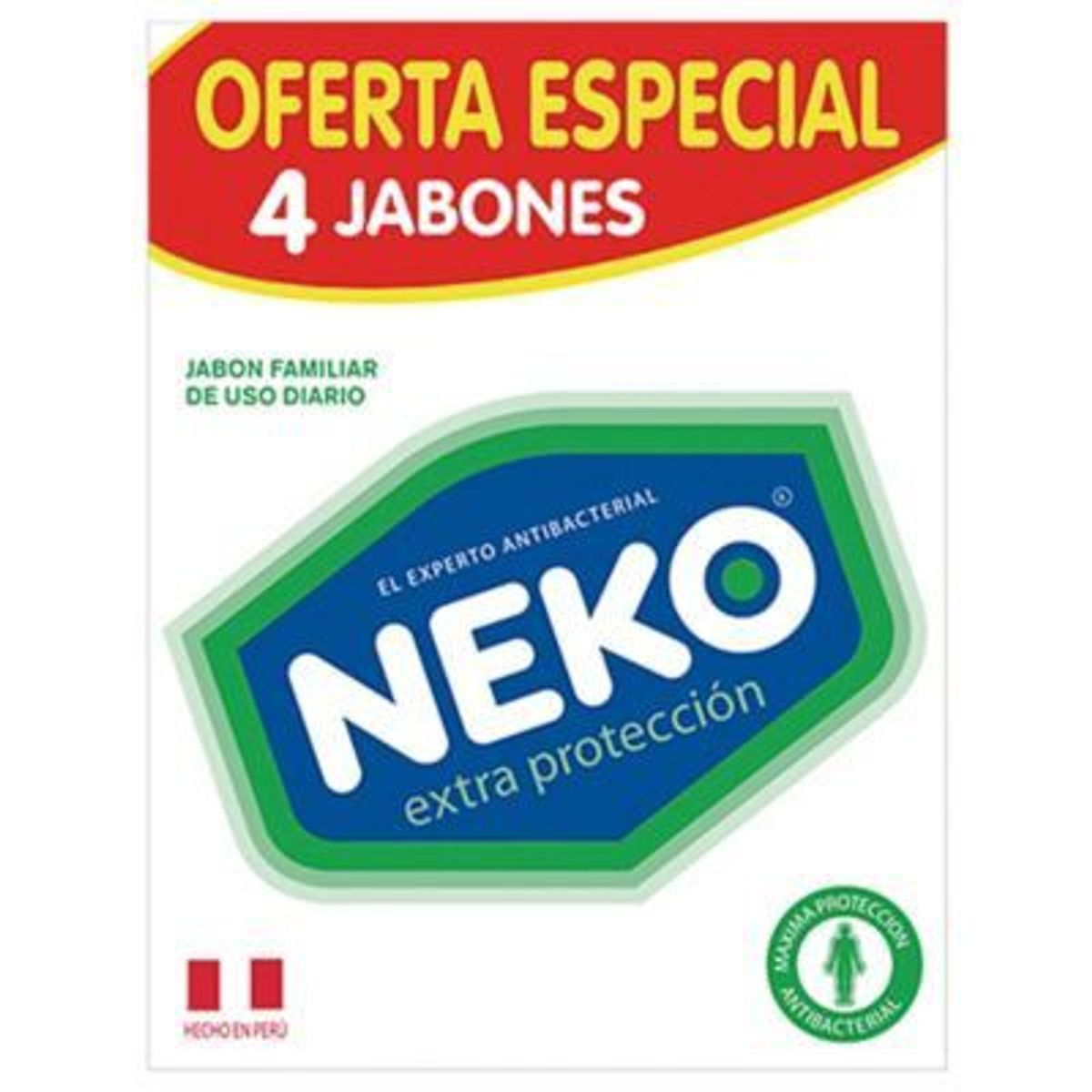 NEKO - Jabón en Barra Neko Extra Protección Empaque 4 Und