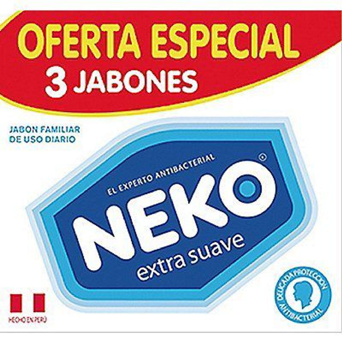 NEKO - Jabón en Barra Neko Extra Suave Empaque 3 Und