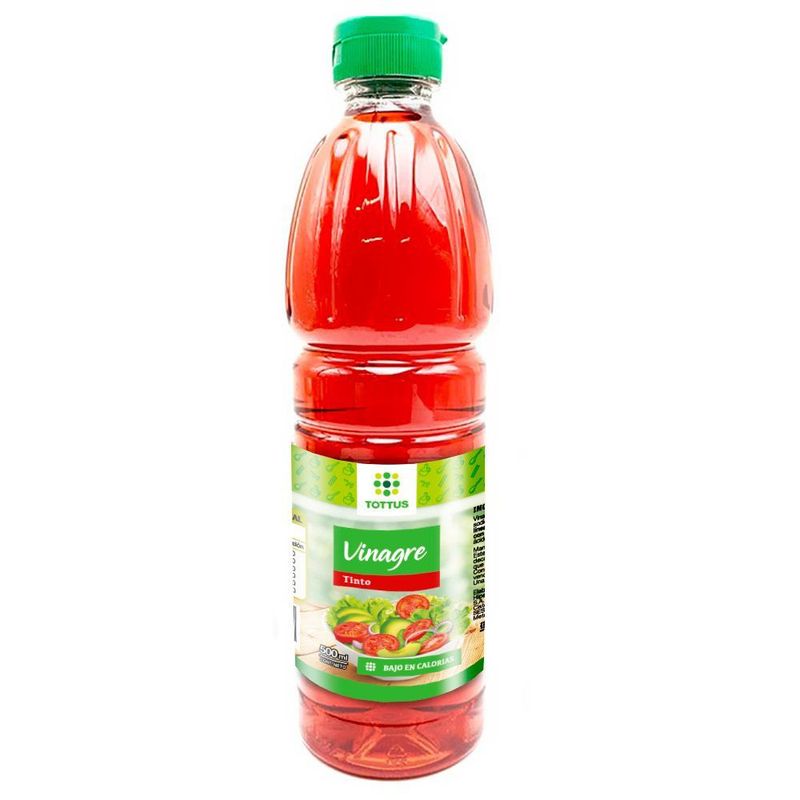 TOTTUS - Vinagre Tinto Tottus Botella 500 mL