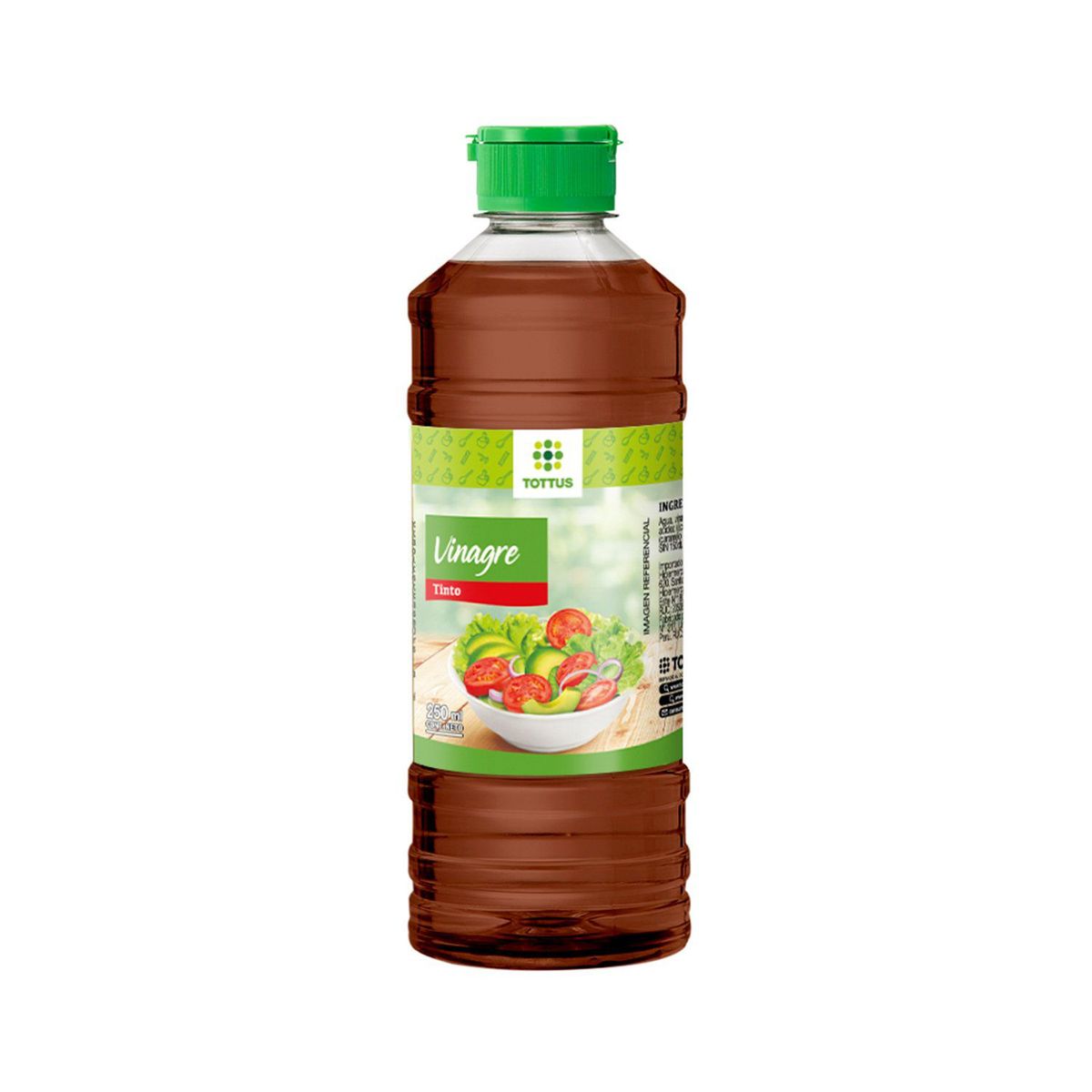 TOTTUS - Vinagre Tinto Tottus Botella 250 mL