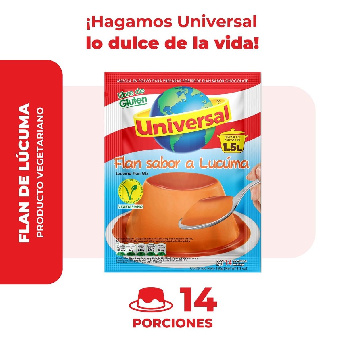 UNIVERSAL - Flan Sabor A Lúcuma x 150 g