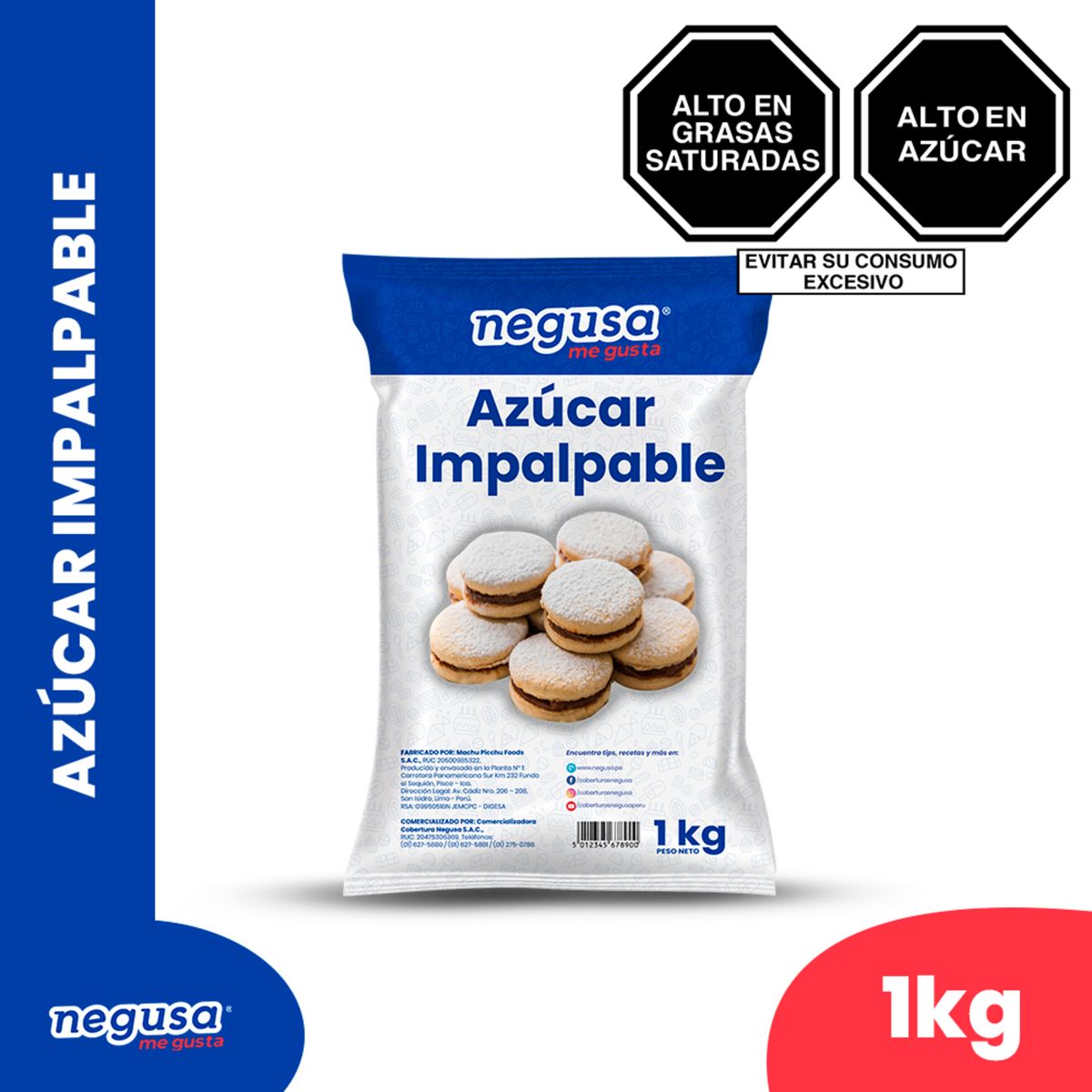 MPT - AZUCAR IMPALPABLE NEGUSA SOBRE 1 KG