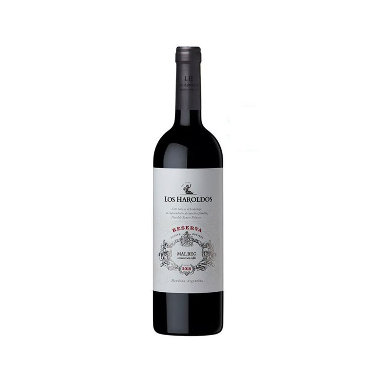 LOS HAROLDOS - Vino Tinto Los Haroldos Reserva Familia Malbec Botella 750 mL