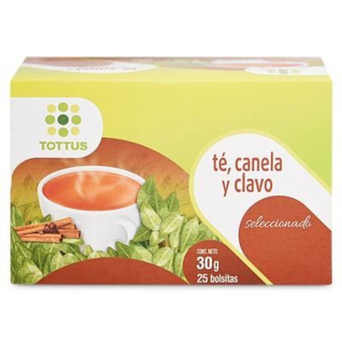 TOTTUS - Té Canela y Clavo Tottus Caja 25 Sobres