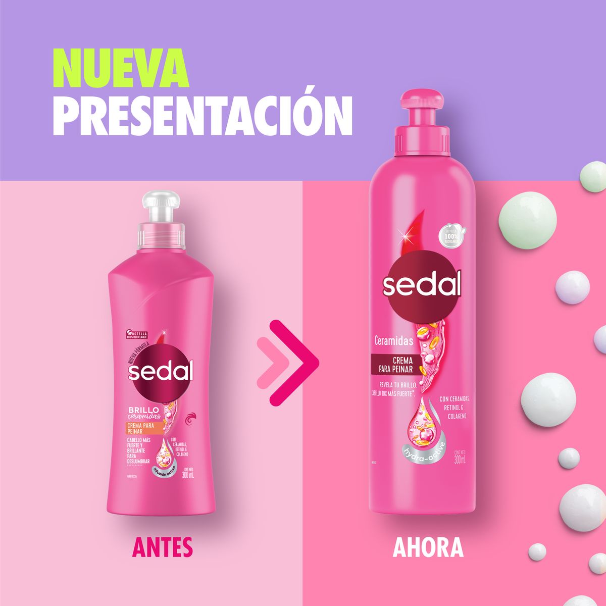 SEDAL - Crema para Peinar Sedal Ceramidas Botella 300 mL