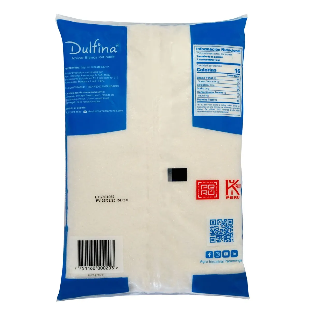 DULFINA - Azúcar Blanca Dulfina Bolsa 1 Kg