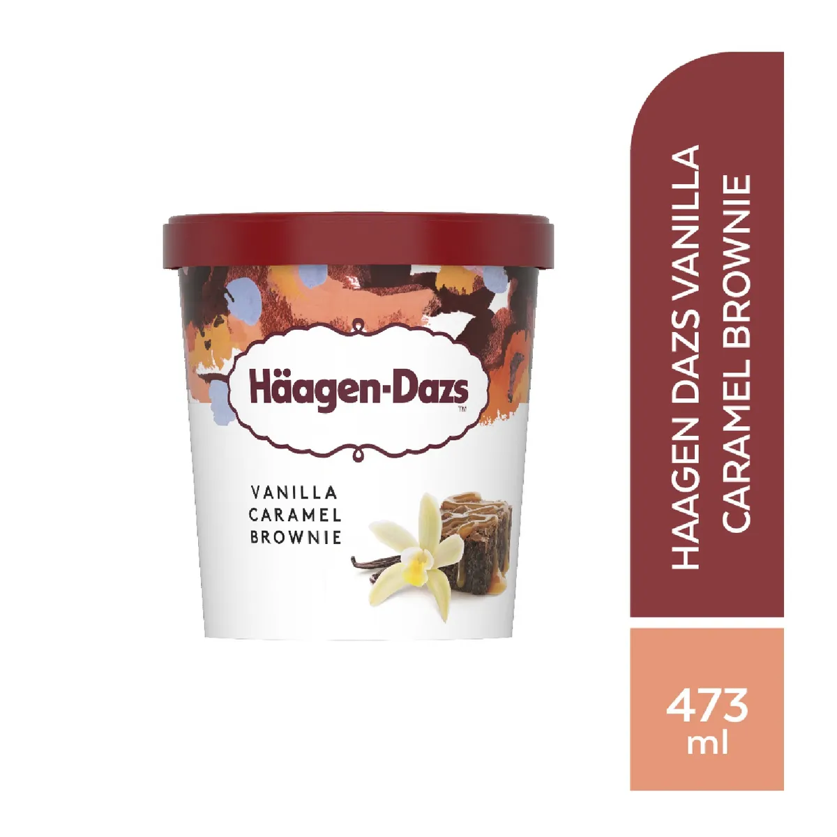 HAAGEN DAZS - Helado Haagen Dazs Vanilla Caramel Brownie Envase 473 mL