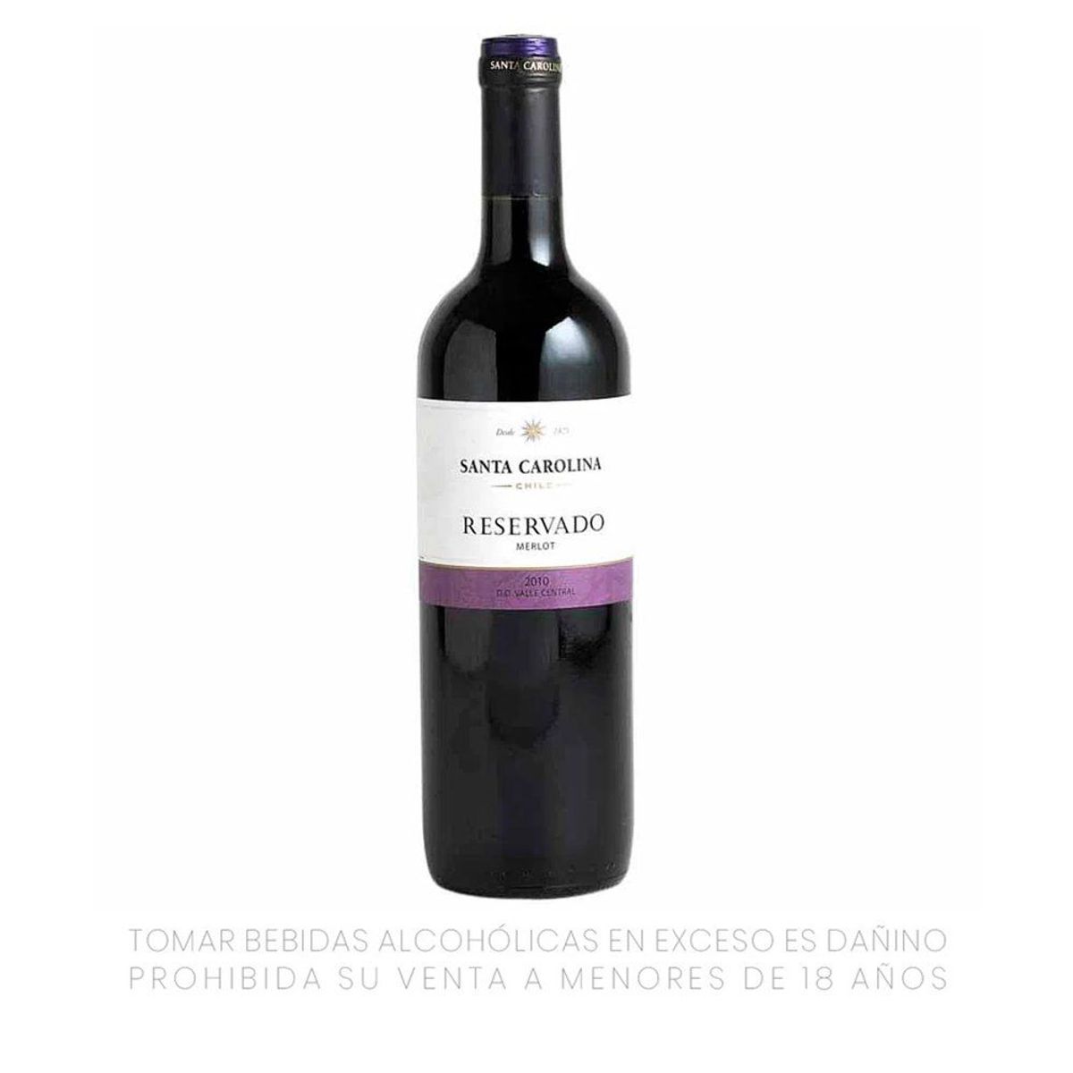 SANTA CAROLINA - Vino Santa Carolina Reservado Merlot Botella 750 mL