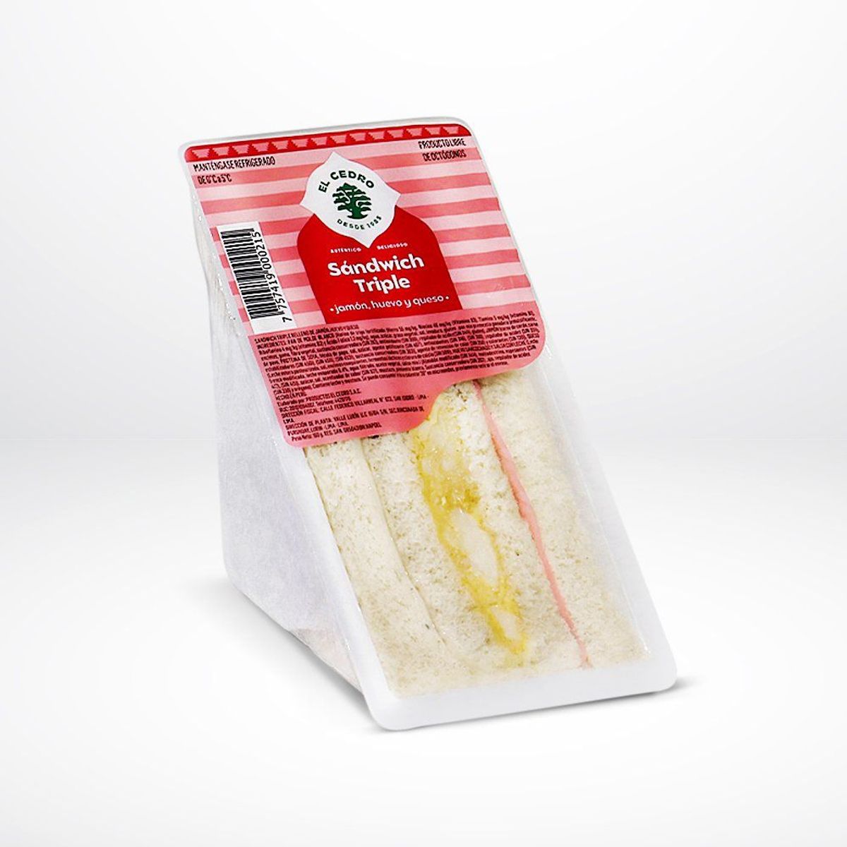EL CEDRO - Triple Jamón Queso y Huevo 140 g