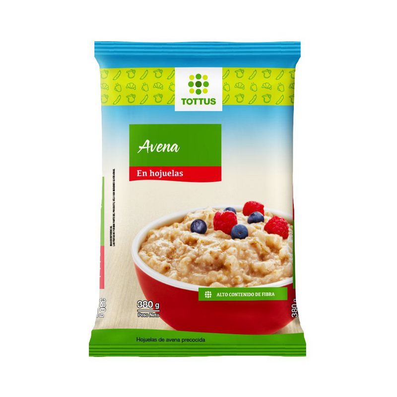 TOTTUS - Avena en Hojuelas Precocida Tottus Bolsa 380 g