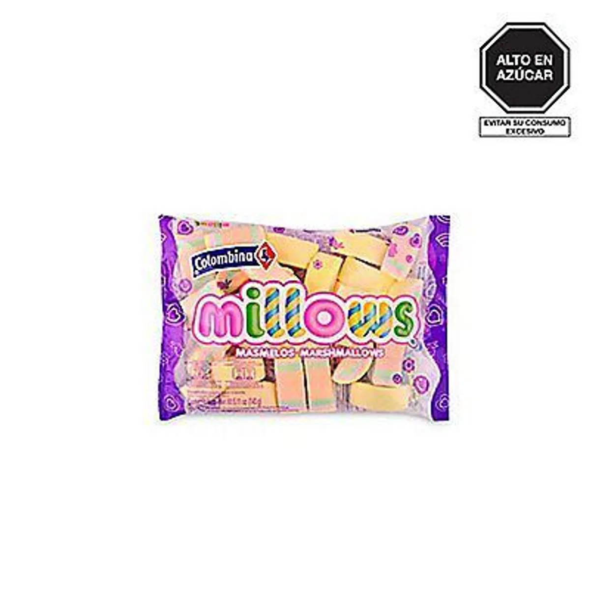 COLOMBINA - Marshmallows Millows Colombina Sabor Vainilla Bolsa 145 g