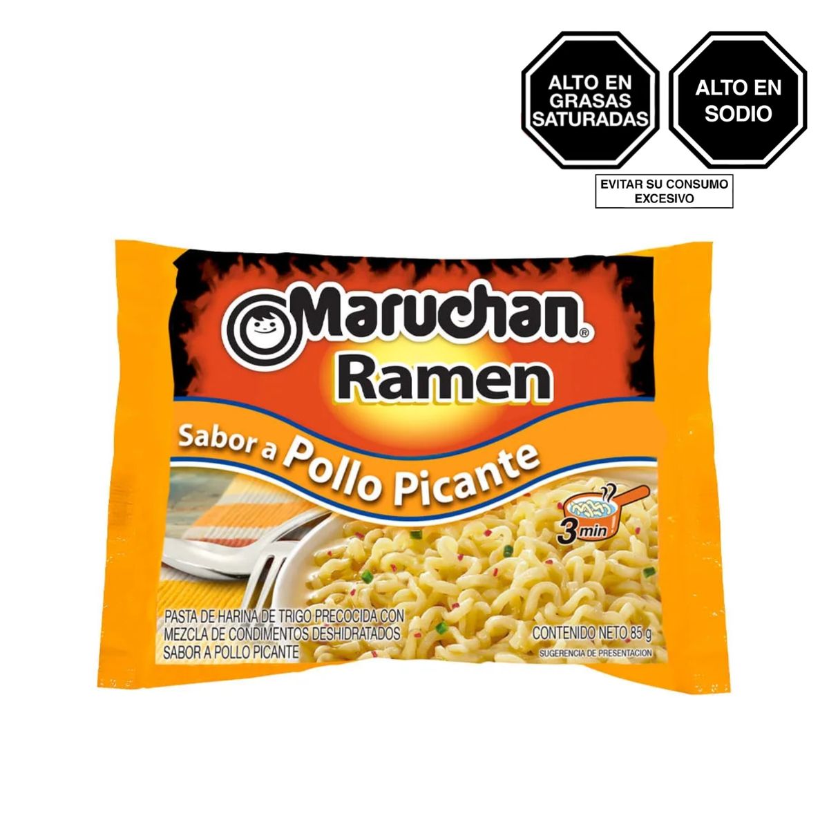 MARUCHAN - Ramen Maruchan Pollo Picante Empaque 85 g