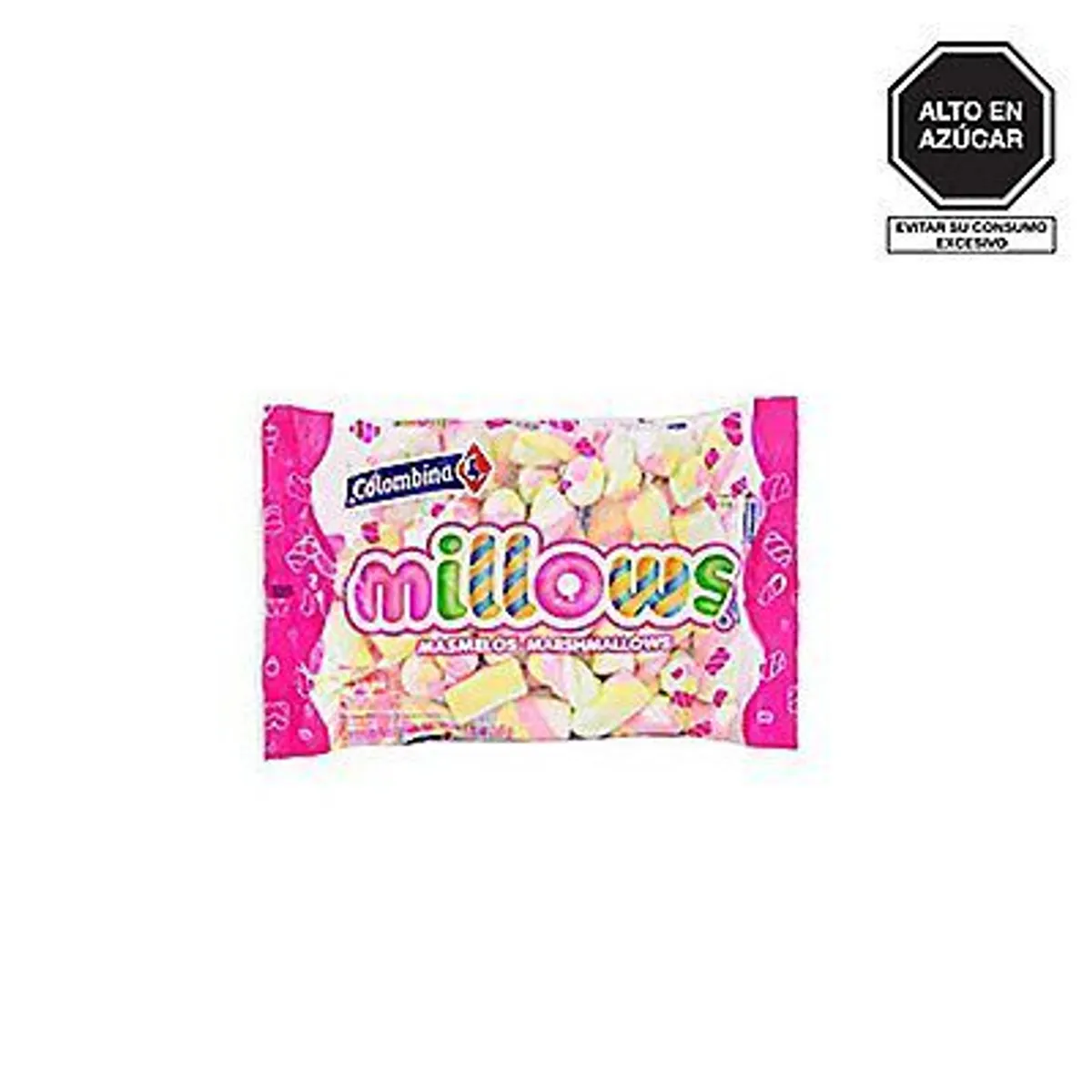 COLOMBINA - Marshmellows Millows Colombina Surtidos Bolsa 145 g