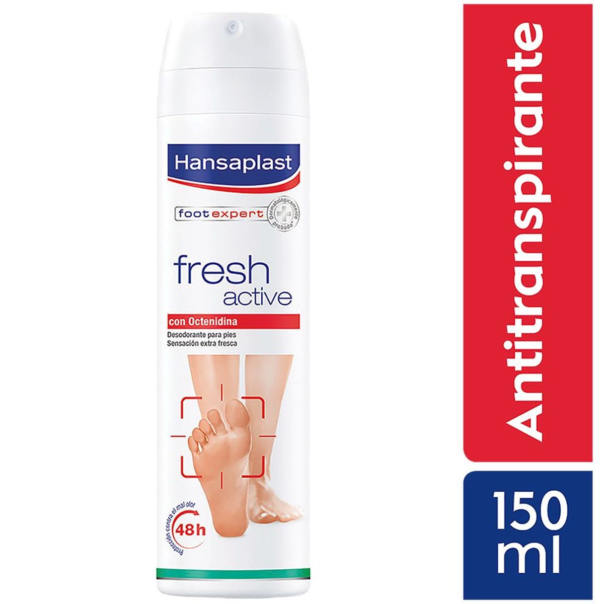 CURITAS - Spray Desodorante Refrescante para Pies Hansaplast Envase 150 mL
