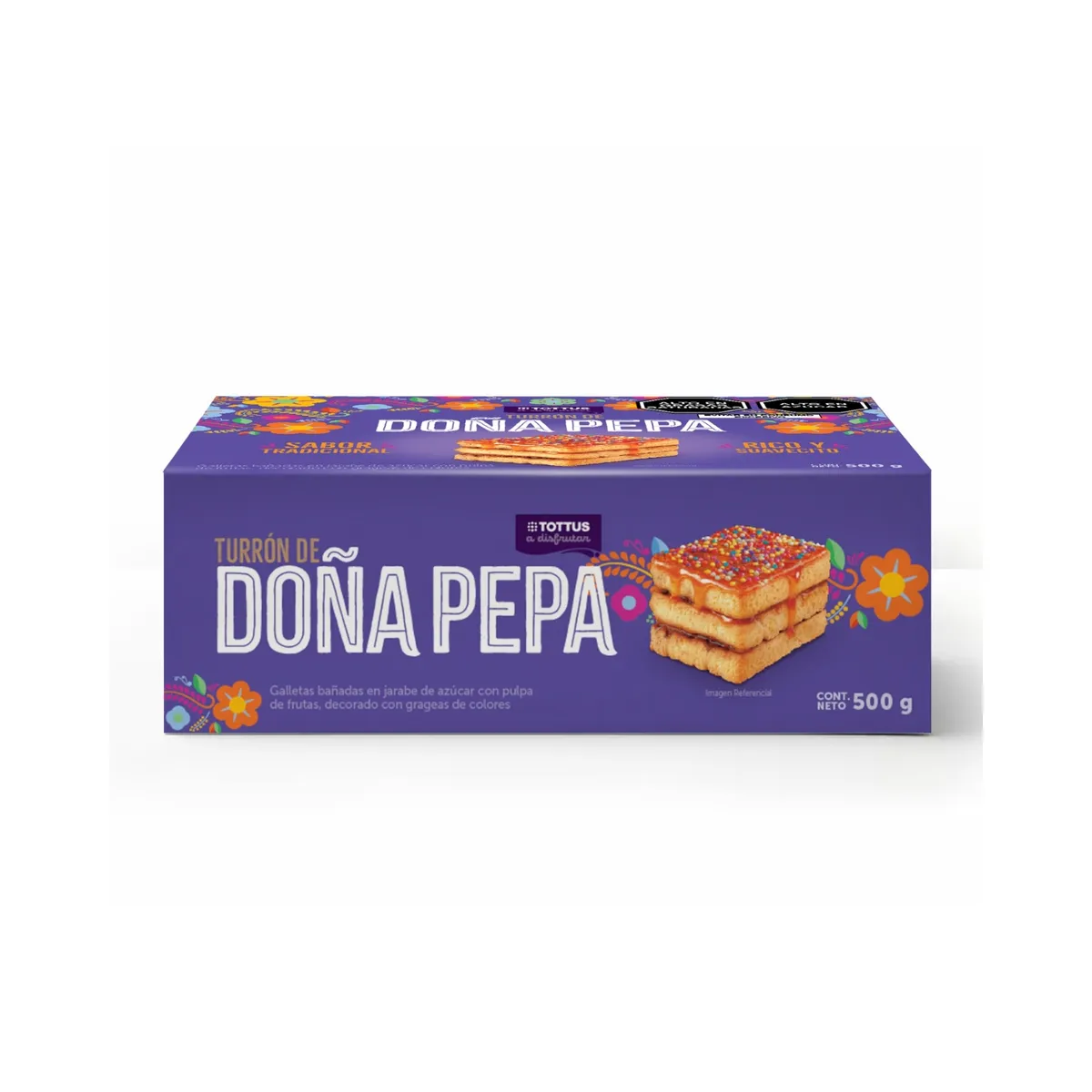 TOTTUS - Turrón Doña Pepa Tottus Empaque 500 g