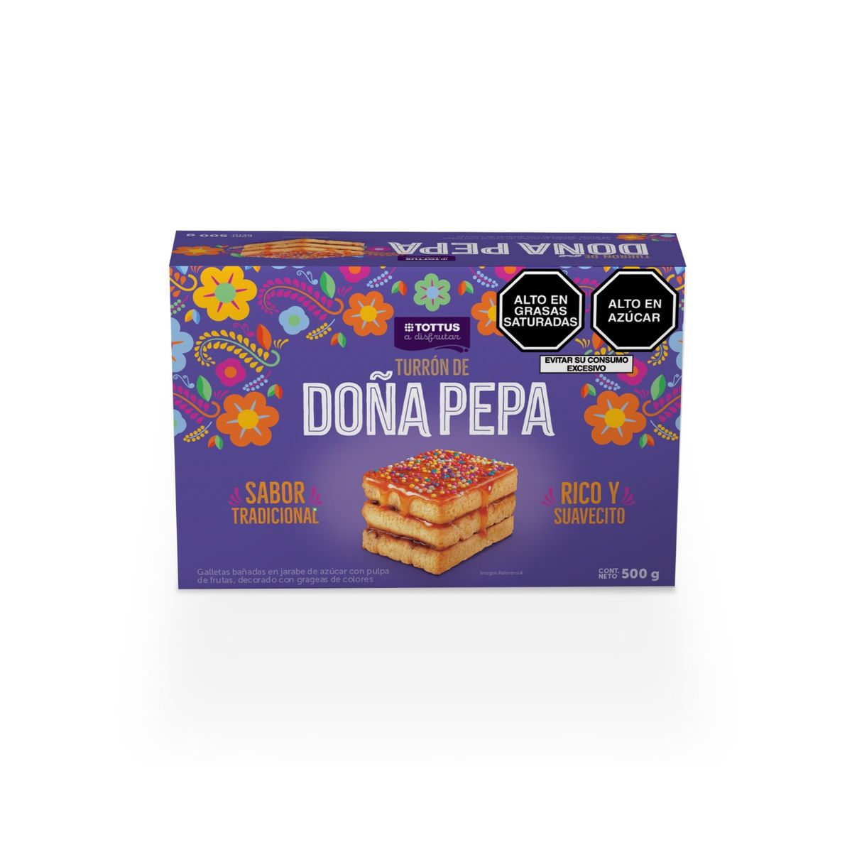 TOTTUS - Turrón Doña Pepa Tottus Empaque 500 g