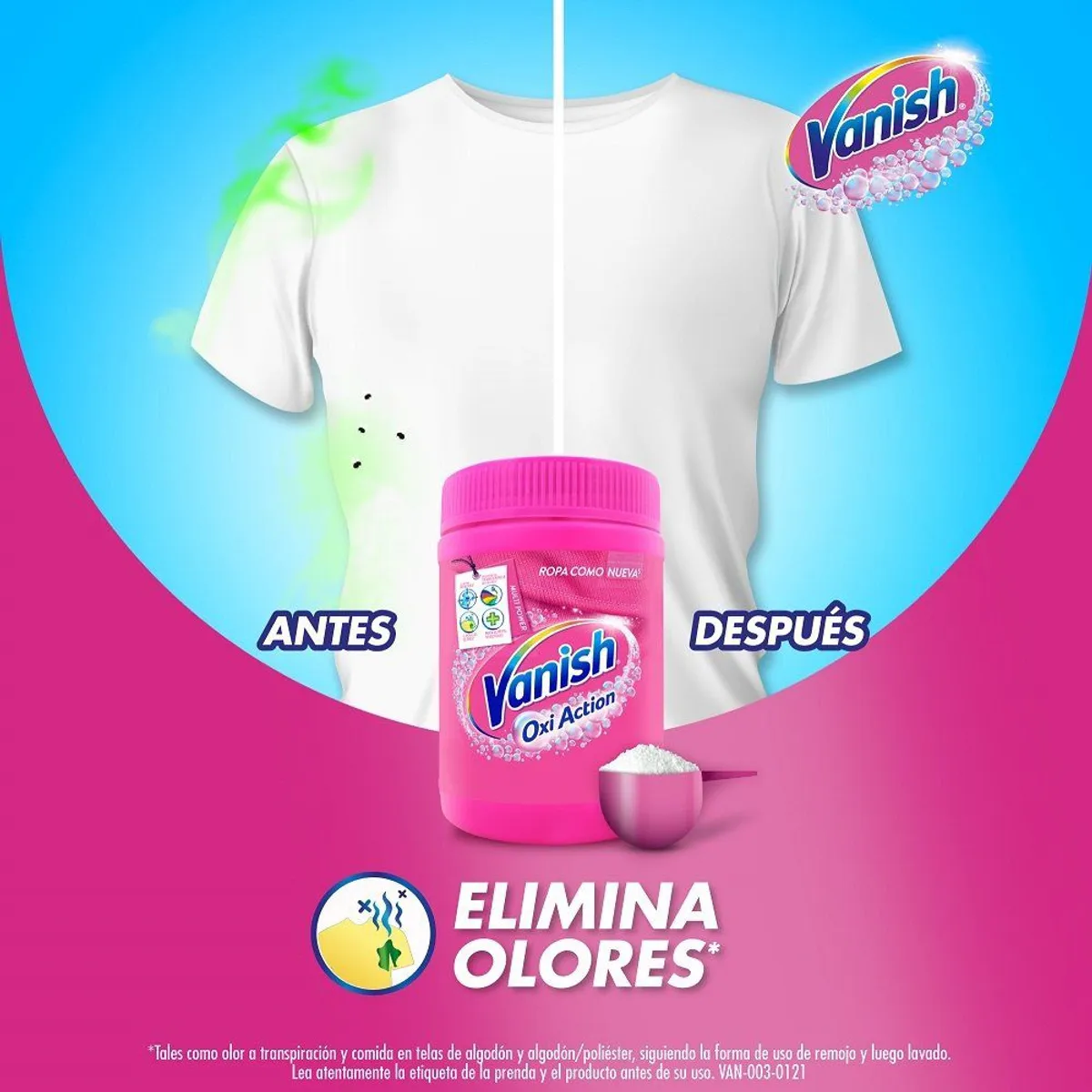 VANISH - Quitamanchas en Polvo Vanish Ropa Color Envase 900 g