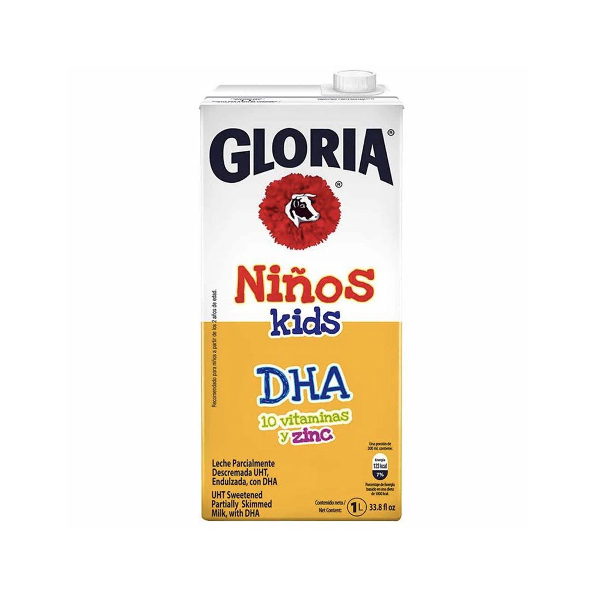GLORIA - Leche UHT Niños DHA Gloria Pack 3 Cajas 1 L