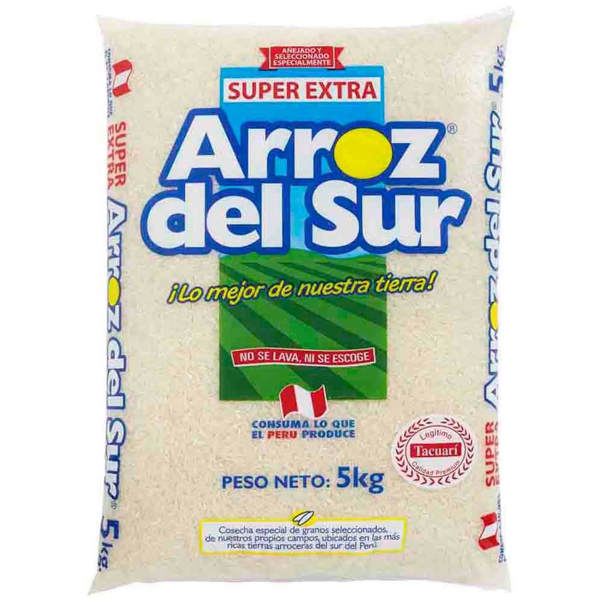 DEL SUR - Arroz Super Extra Del Sur Bolsa 5 Kg