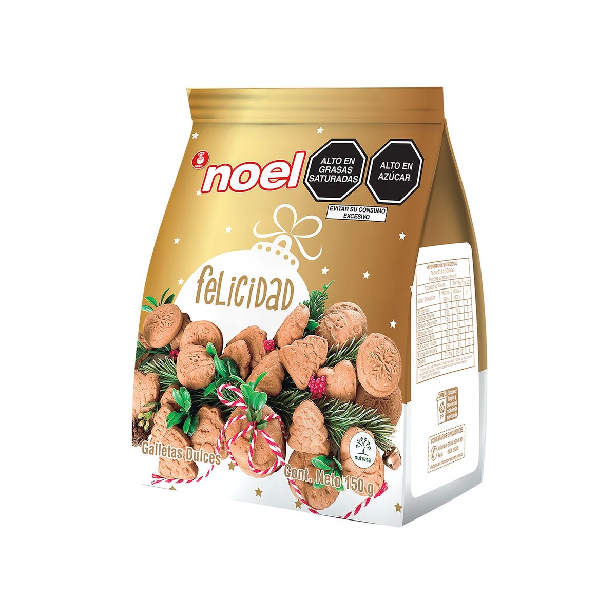 NOEL - Galletas Dulces Noel Galletero Bolsa 150 g