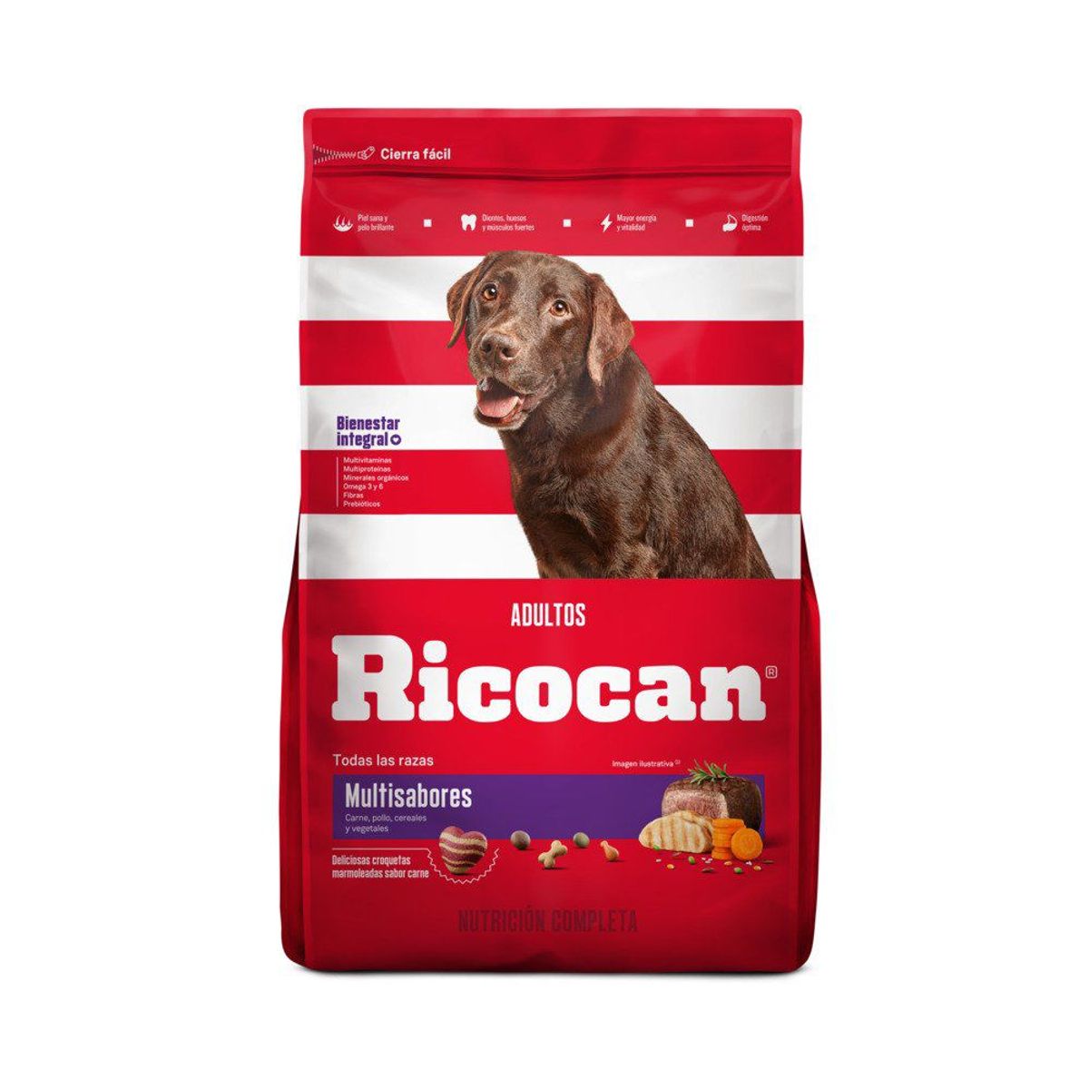 RICOCAN - Alimento Seco Perros Adultos Ricocan Multisabores Bolsa 3 Kg