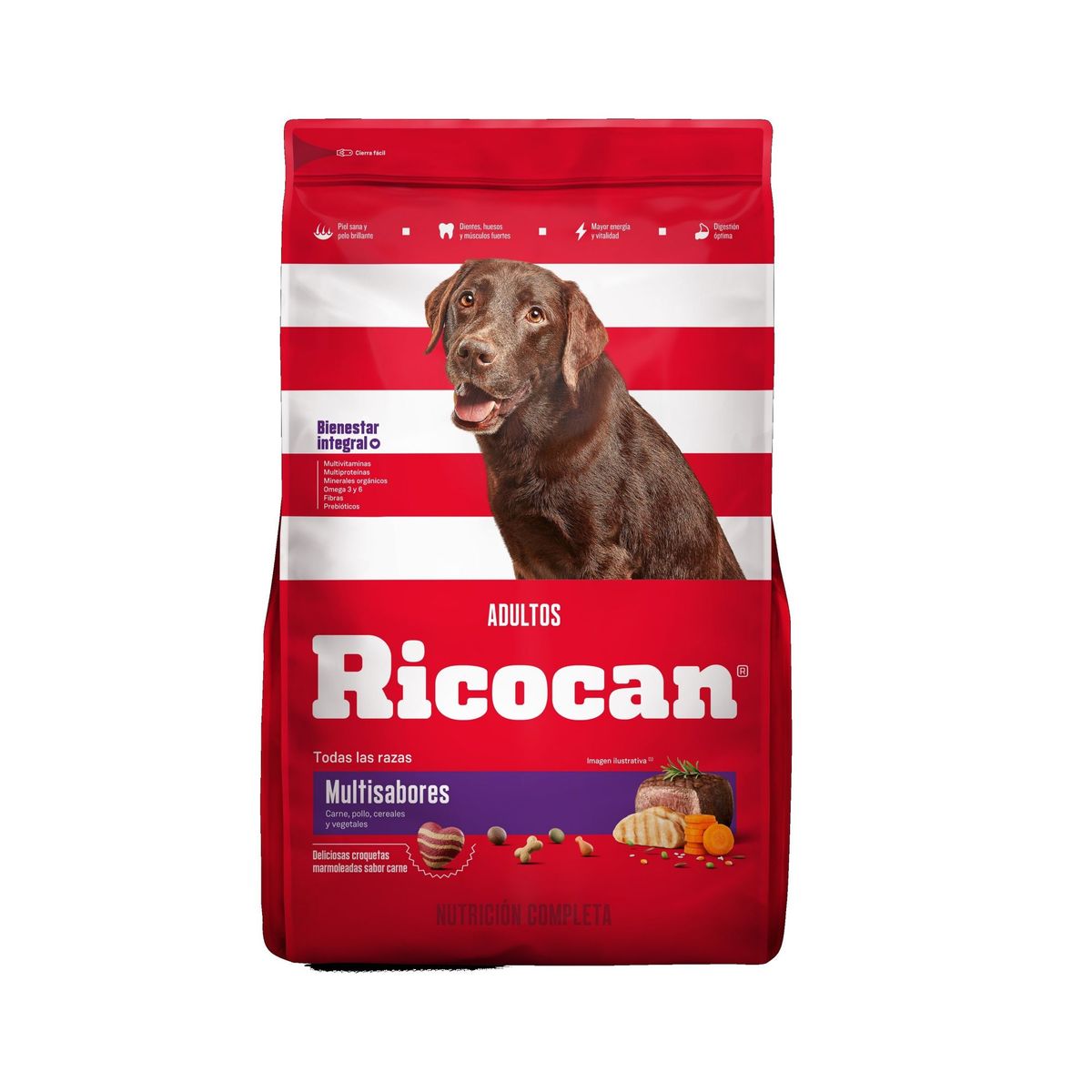 RICOCAN - Alimento Seco Perros Adultos Ricocan Multisabores Bolsa 8 Kg