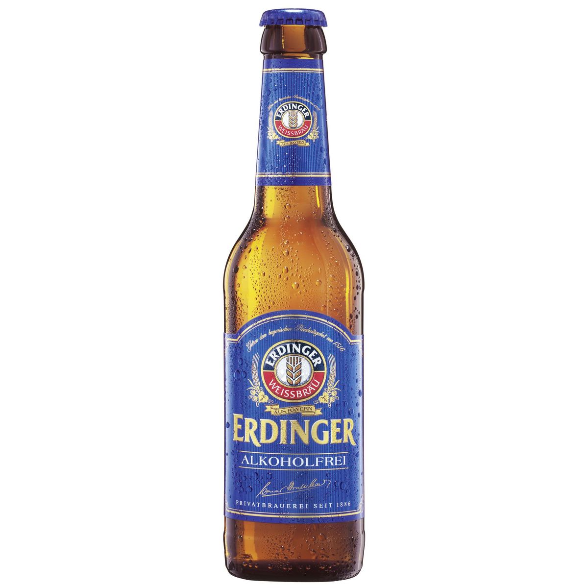 ERDINGER - Cerveza de Trigo Erdinger Weisbber Sin Alcohol Botella 500 mL
