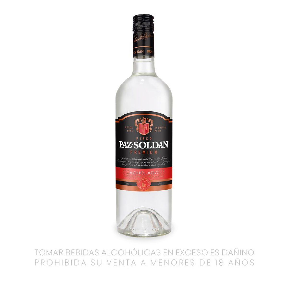PAZ SOLDAN - Pisco Paz Soldán Italia Botella 750 mL