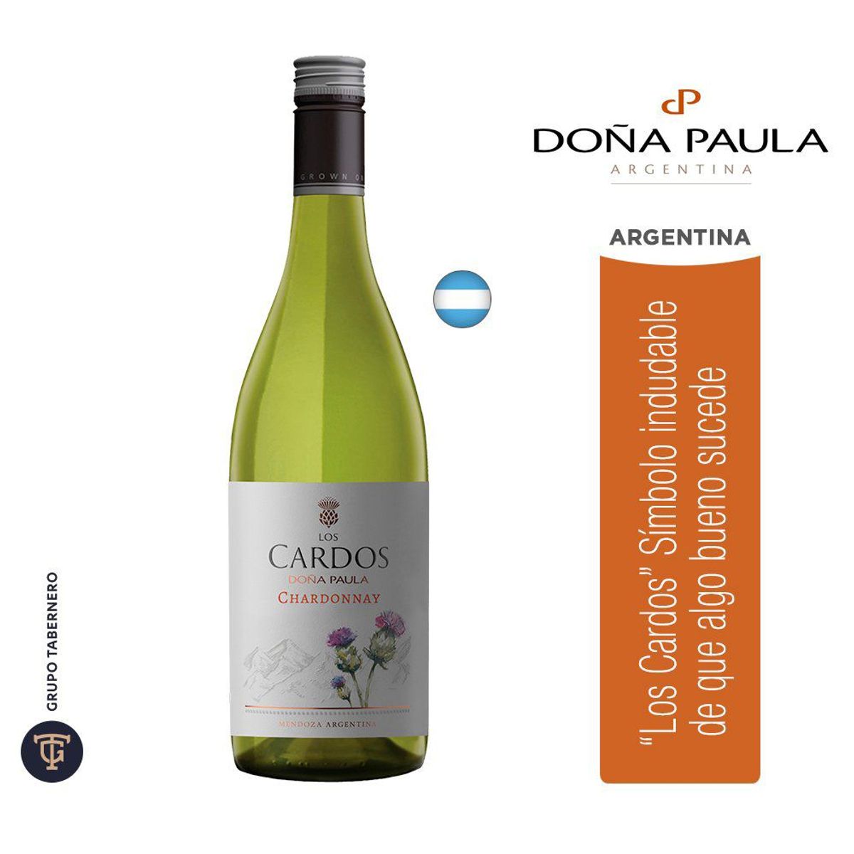 DOÑA PAULA - Vino Blanco Doña Paula Chardonnay Los Cardos Botella 750 mL