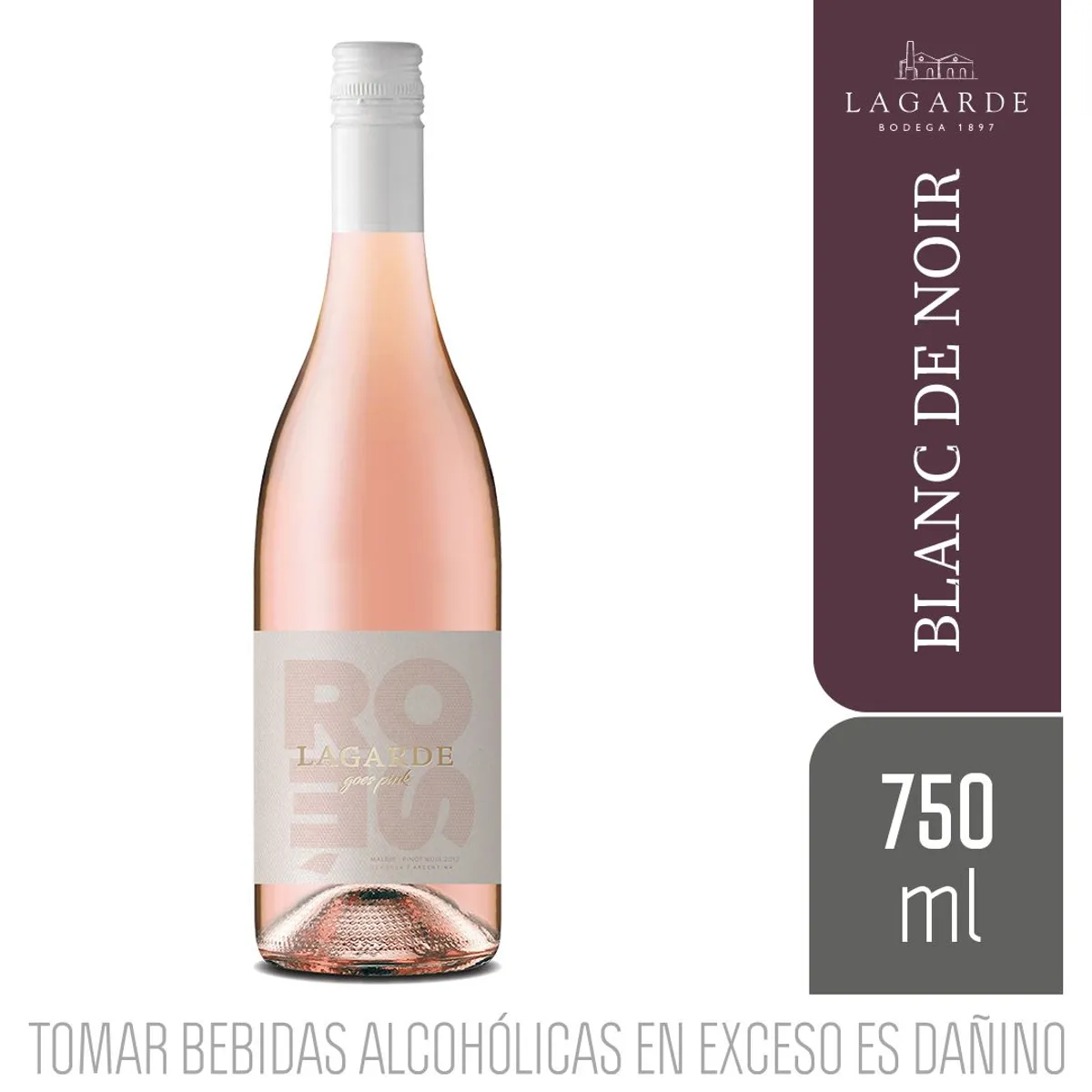 LAGARDE - Vino Lagarde Blanco De Noir Botella 750 mL